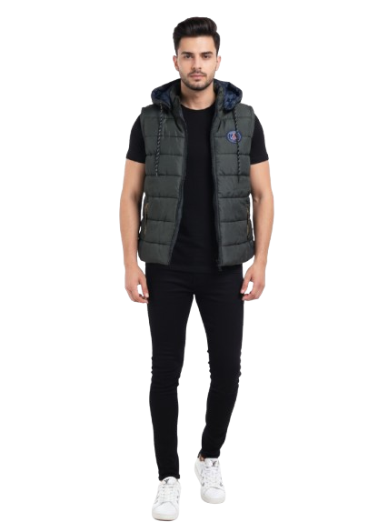 Premium Quality Sleeve Less Puffer Jacket - Black