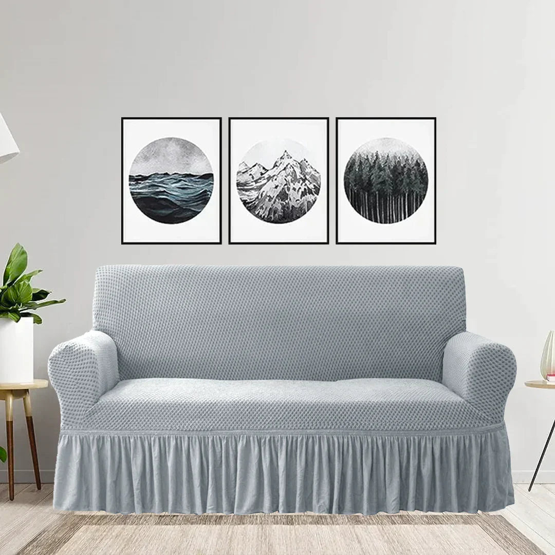 Turkish Style Sofa Covers - Silver