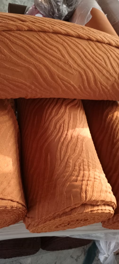 Zebra Velvet Sofa Cover (copper Colour)