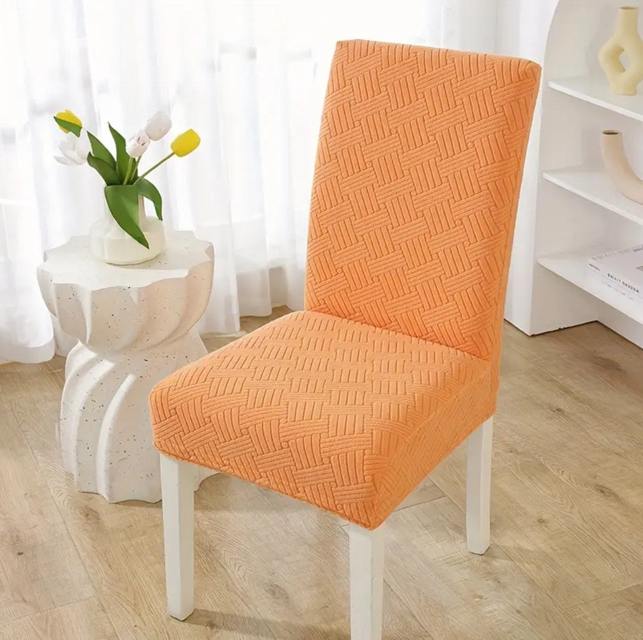 velvet stripe chair covers
