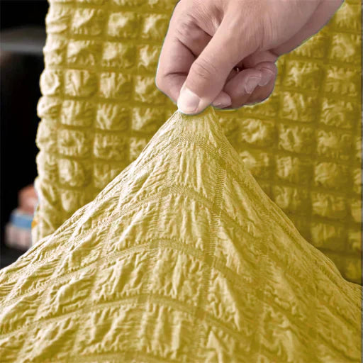 Bubble Turkish Sofa Cover - Yellow Beige