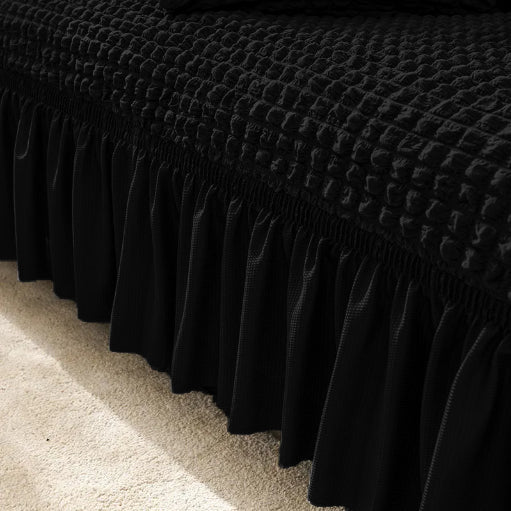 Bubble Turkish Sofa Cover - Jet Black