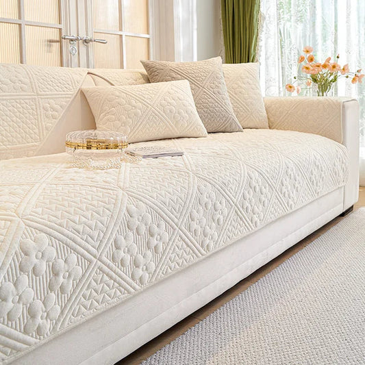 MAT ULTRASONIC SUPER SOFT SOFA COVER ( GOLDEN )