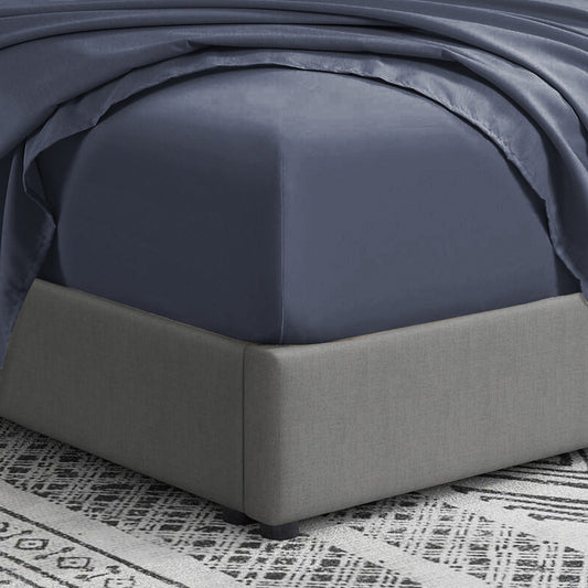 Navy blue  - fitted sheet - king size (3-pcs)