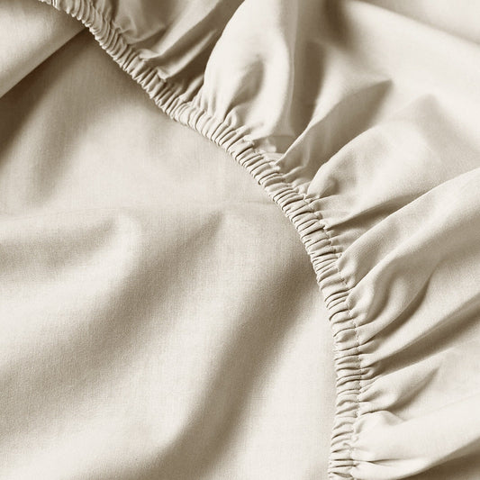 Beige - Fitted sheet - 3 PCS King size