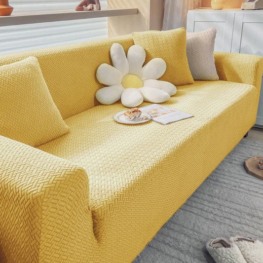 Stripe Jacquard Sofa Cover - GOLDEN