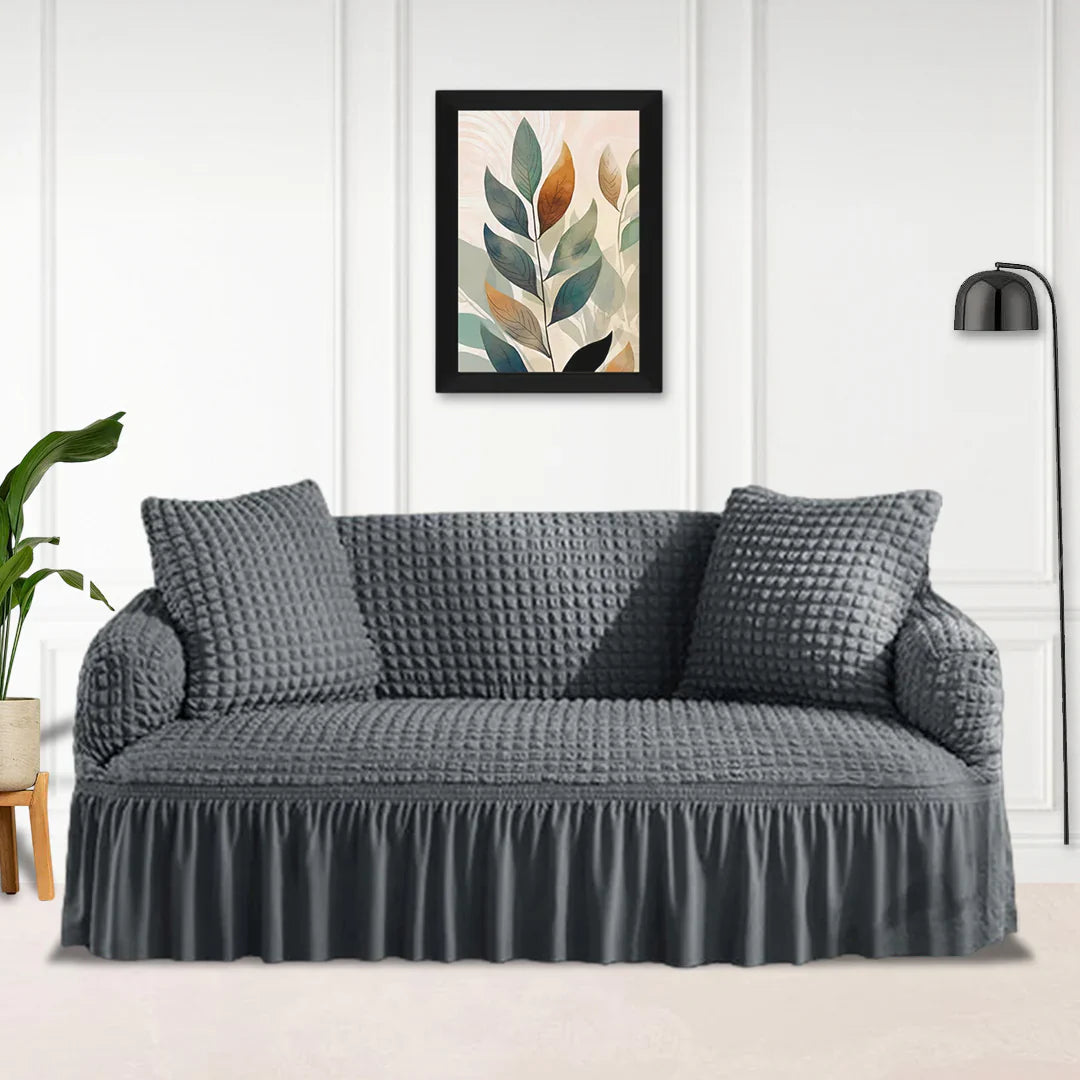 Bubble Turkish Sofa Cover - Light Grey