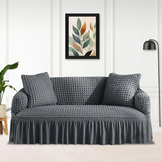 Bubble Turkish Sofa Cover - Light Grey